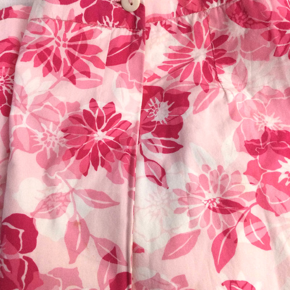 VTG Talbots Women's Barbie Pink Floral Wrap Lined Cotton Maxi Skirt Size 8 - Picture 14 of 16